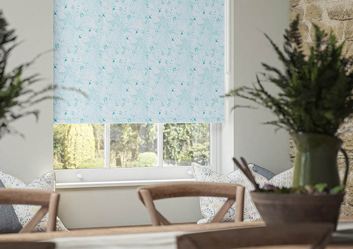 Peruvian Parrots, Turquoise - Roller Blind - Image 5